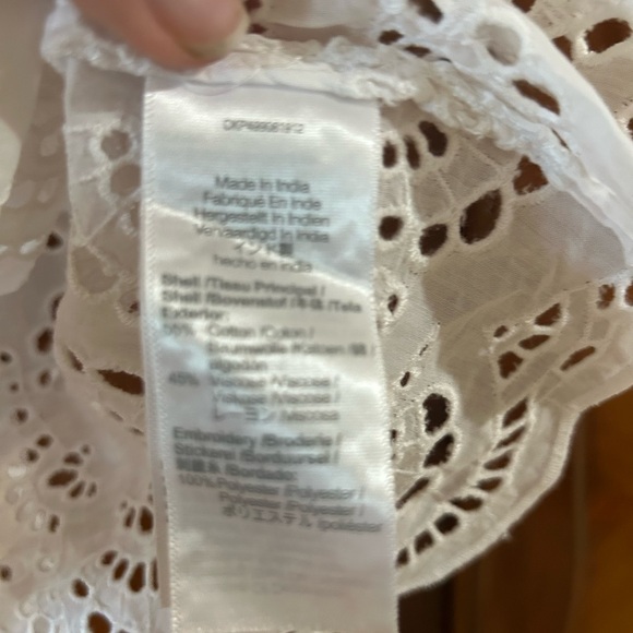 NWT Madewell White Eyelet Peasant Top size small - Picture 6 of 6